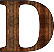 Wooden Capital Letter D