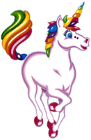 Running Cartoon Unicorn