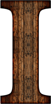 Wooden Capital Letter I