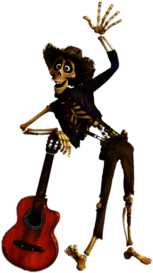 Hector Leaning on Guitar