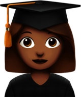 Female Graduate Student Apple Emoji