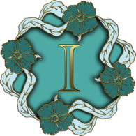 Flower Theme Capital Letter I