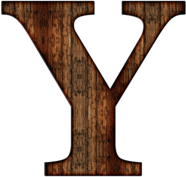 Wooden Capital Letter Y
