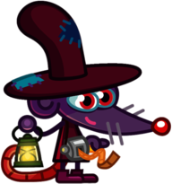 Rebus the Scraggy AristoRat Holding Lamp