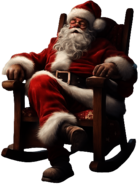 Santa Claus Sleeping in a Rocking Chair