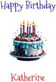 Happy Birthday Katherine Custom Message