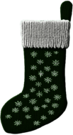 Knitted Green Christmas Stocking