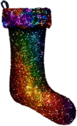 Glittery Rainbow Christmas Stocking