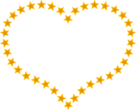 Heart Outline Stars