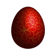 Red Gold Easter Egg