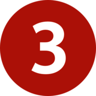 White Number 3 In Orange Circle