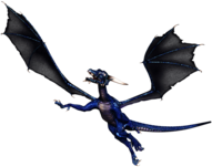 Dragon Blue Flying