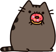 Pusheen Eating Donut