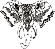 Henna Style Elephant Tattoo