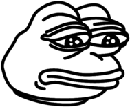 Black and White Sad Pepe