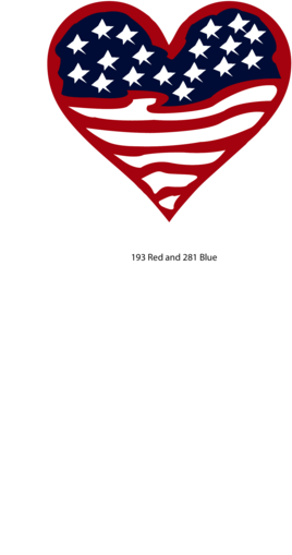 American Flag Heart