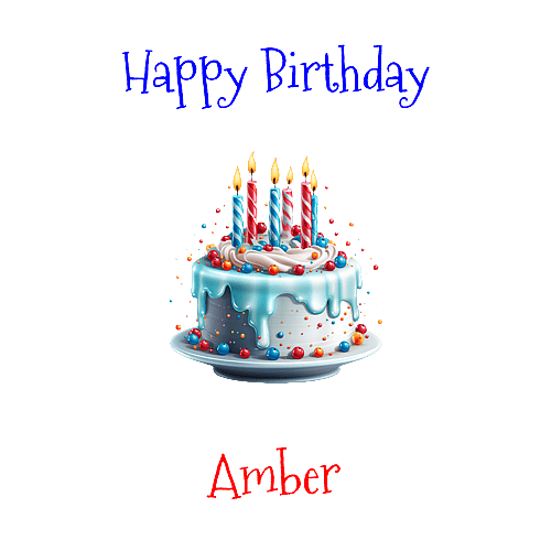 Happy Birthday Amber Custom Message