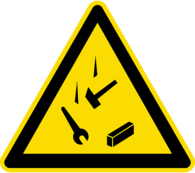 Falling Tools Hazard Warning Sign