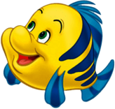 Little Mermaid Flounder Looking Up