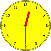 Analogue Clock 12:30