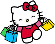Hello Kitty with Shopping Bags
