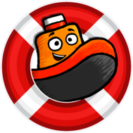 Toot the Tiny Tugboat In Life Buoy