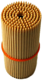 Toothpicks Tied With Elastic Band