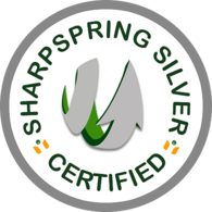 SharpSpring Silver Certified round logo seal