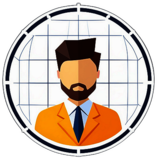 Event Planning Service, Minimalist App Icon - Circle Icon Bevel Border