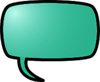 Screen Shaped Green Speech Bubble