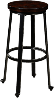 Metal and Wood Bar Stool