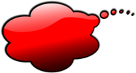 Red Thought Bubble