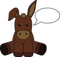 Donkey with Speech Bubble