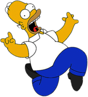 Homer Simpson running