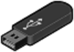 Grey USB Drive Clipart