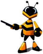 Yellowjacket, Children'S Cartoon Animation Style -  Full Body, Single View, No Shadow