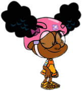 Lili Wearing A Bicycle Helmet