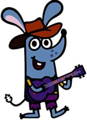 Boj Character Pops Playing the Guitar