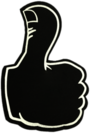Black Thumb Up Foam Hand