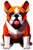 Bulldog, Children'S Cartoon Animation Style - Full Body, Single View, No Shadow