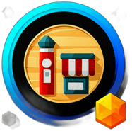 Music Store, Minimalist App Icon - Circle Icon Bevel Border