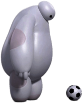 Big Hero 6 Baymax Playing Football