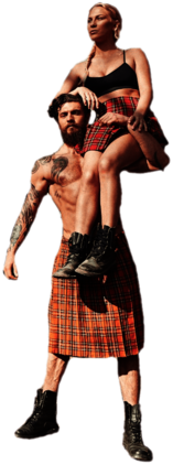 Male and Female Warriors Highland Clash