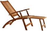 Wooden Deckchair With Foot Rest
