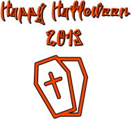 Happy Halloween 2018 Scary Font Coffin