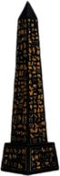 Black Obelisk Figurine