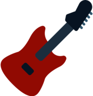 Red Electric Guitar Icon