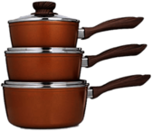 Copper Saucepan Set