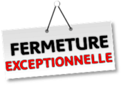 Sign Fermeture Exceptionnelle