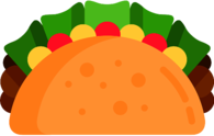 Colorful Mexican Taco Icon